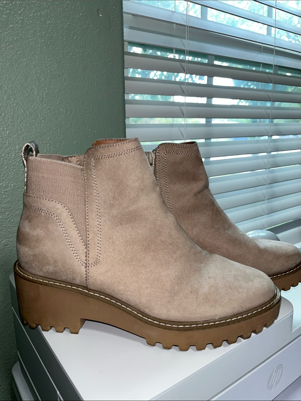 Lug Sole Ankle Boots Size 8